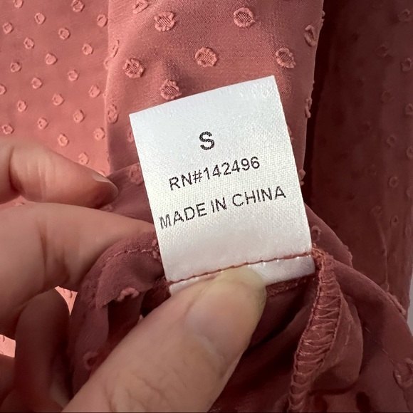 Mauve Swiss Dot Blouse - Picture 11 of 12